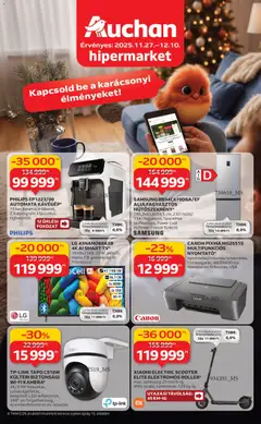 Auchan - Elektronikai ajánlataink - amely érvényes a következő dátumtól: 27.11.2025