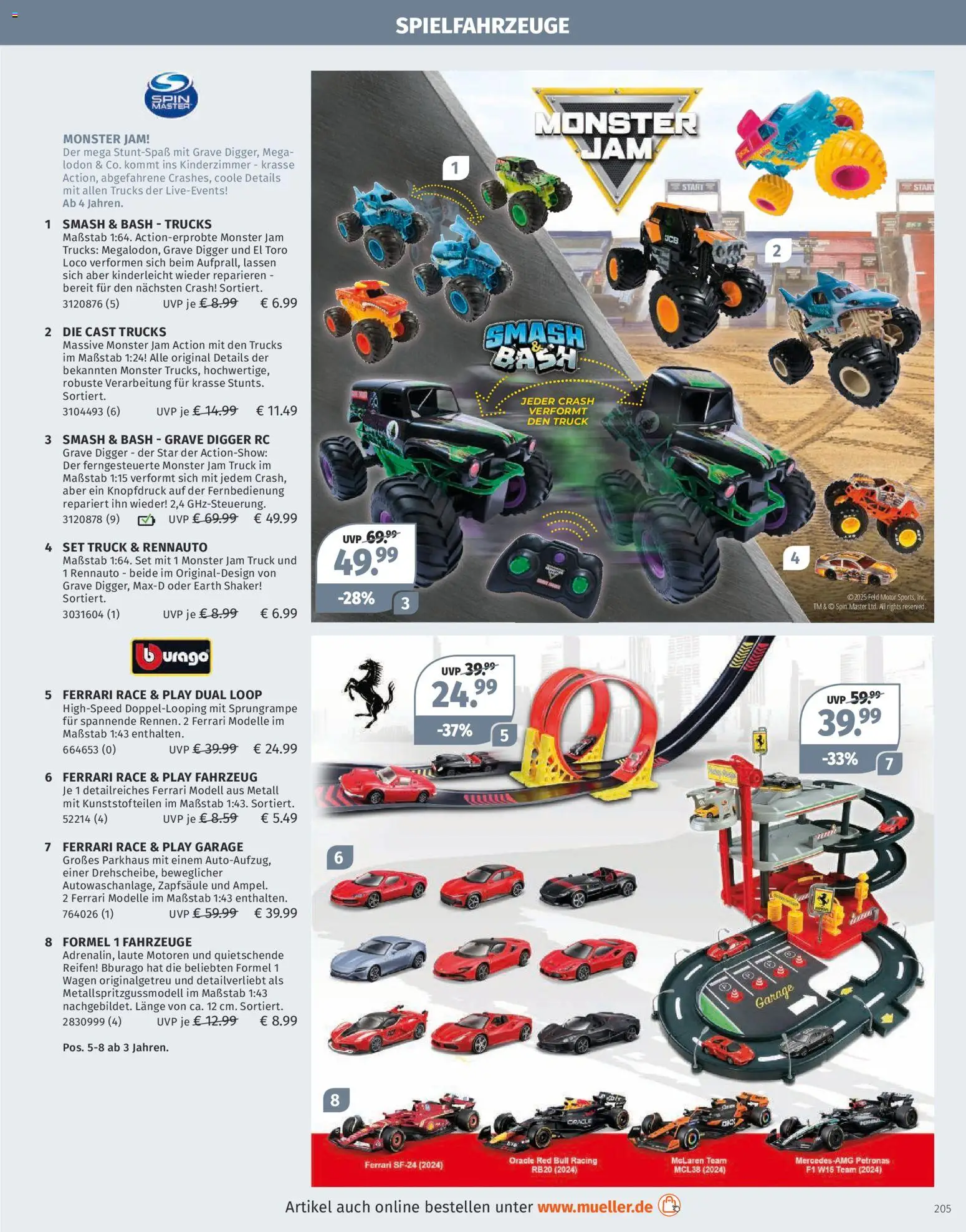 Müller Spielwarenkatalog – gültig ab 27.10.2025 | Seite: 205 | Produkte: Red bull, Monster