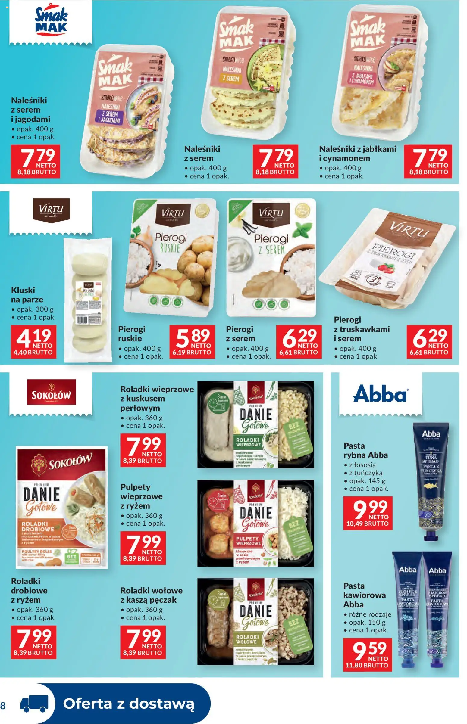 Makro gazetka - Dystrybucja do sklepów od 14.04.2026 | Strona: 8 | Produkty: Pierogi, Kluski na parze, Pierogi z truskawkami, Kasza pęczak