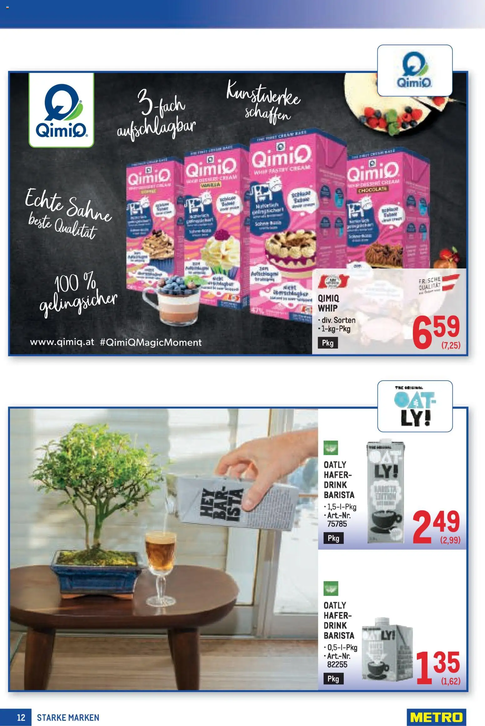 Metro Starke Marken gültig ab 13.11.2025 | Seite: 12 | Produkte: Sahne