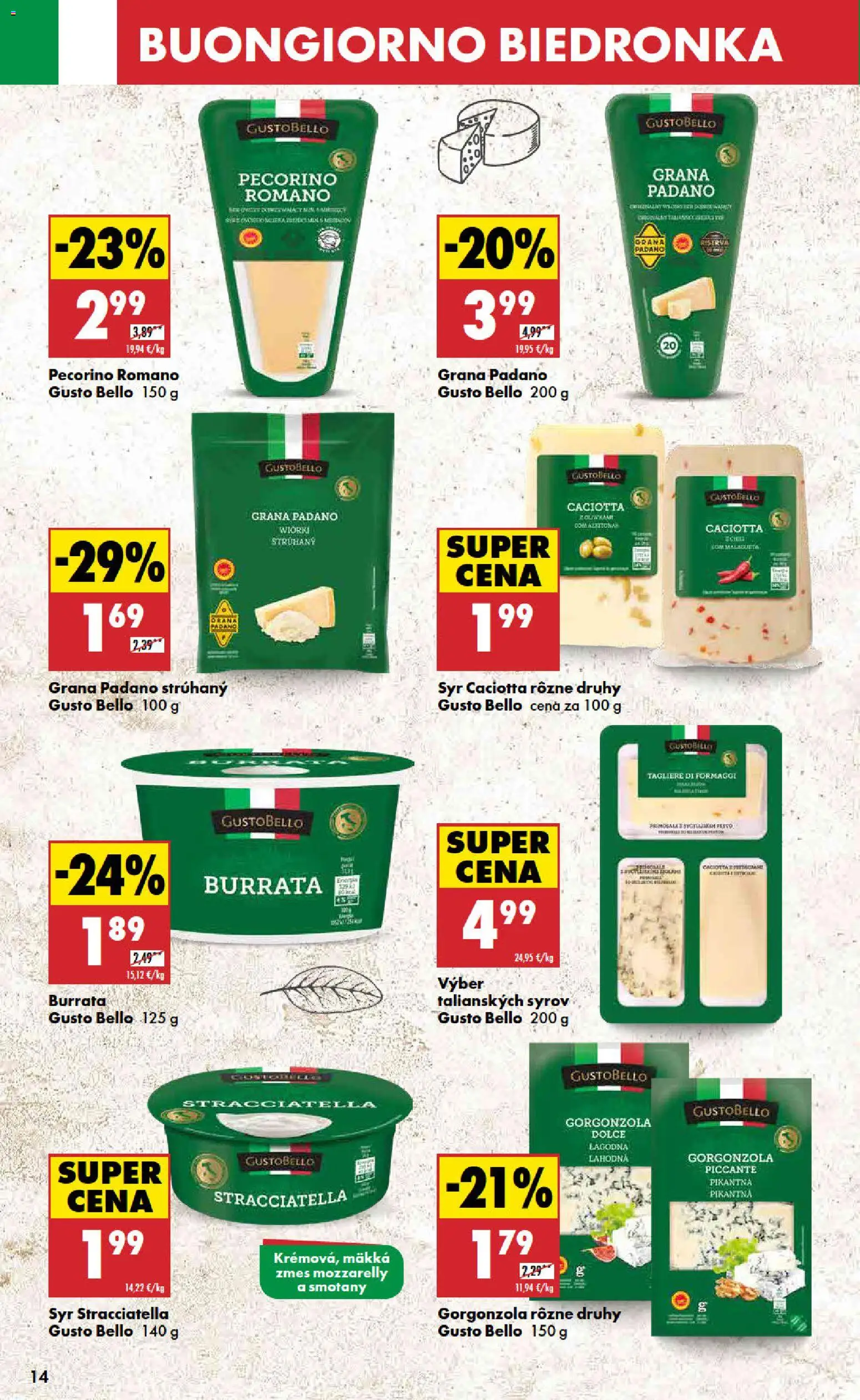 Nové Biedronka akcie – leták je platný od 30.10.2025 | Strana: 14 | Produkty: Syr