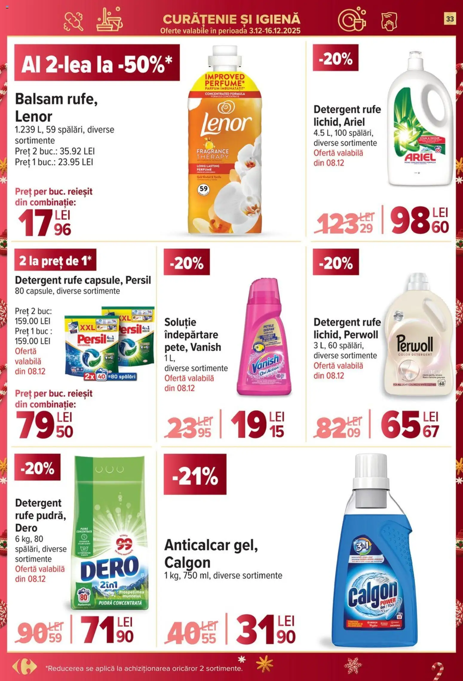 Noul catalog Carrefour – valabil de la 10.12.2025 | Pagină: 33 | Produse: Parfum, Pudră, Balsam, Detergent