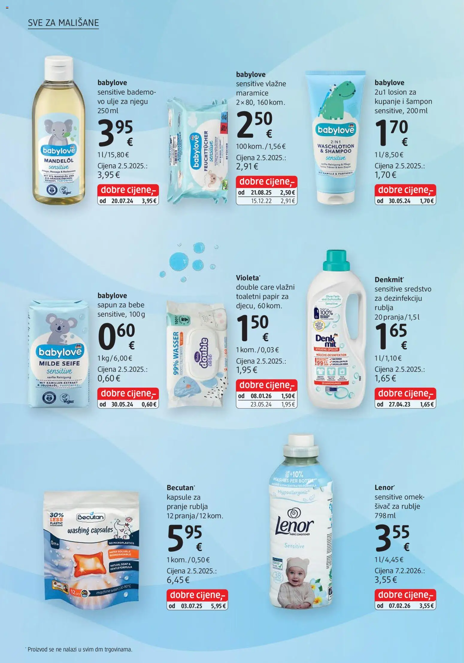 DM katalog | vrijedi od 01.04.2026 | Stranica: 36 | Proizvodi: Šampon, Toaletni papir, Violeta, Lenor