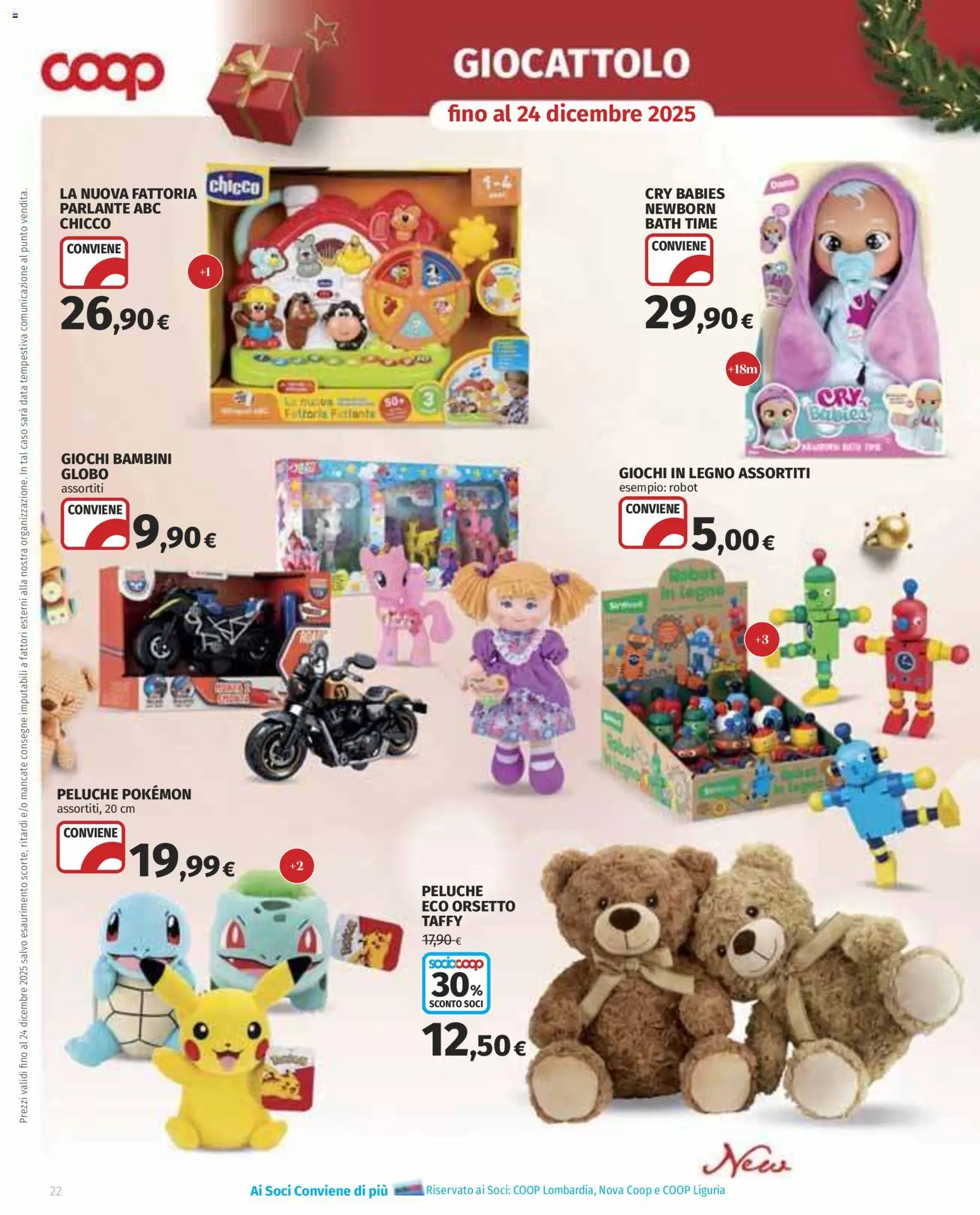 Volantino COOP del 27.11.2025 | Pagina: 22 | Prodotti: Peluche, Data, Robot