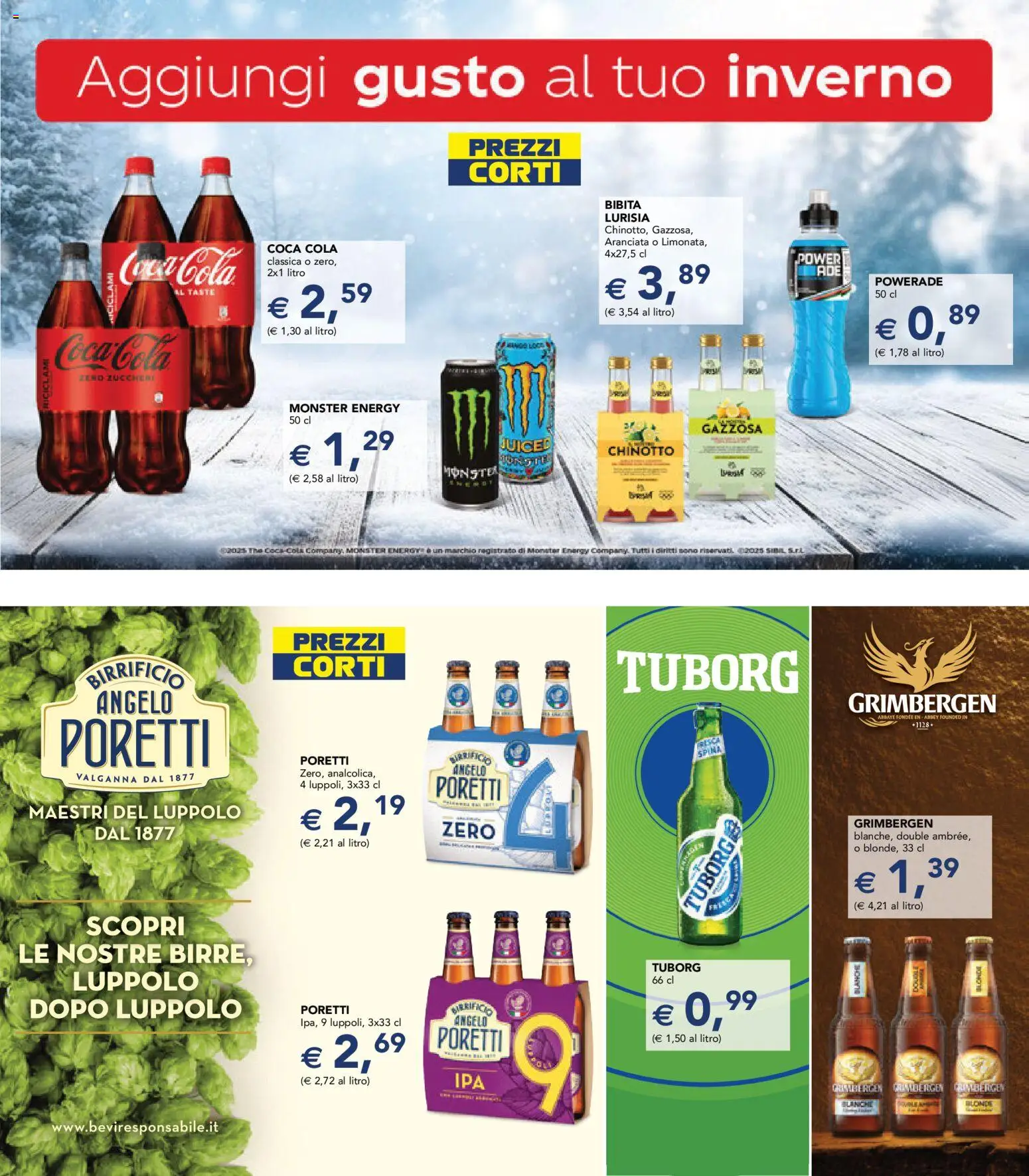 Volantino Esselunga S del 02.01.2026 | Pagina: 23 | Prodotti: Chinotto, The, Bibita, Coca Cola
