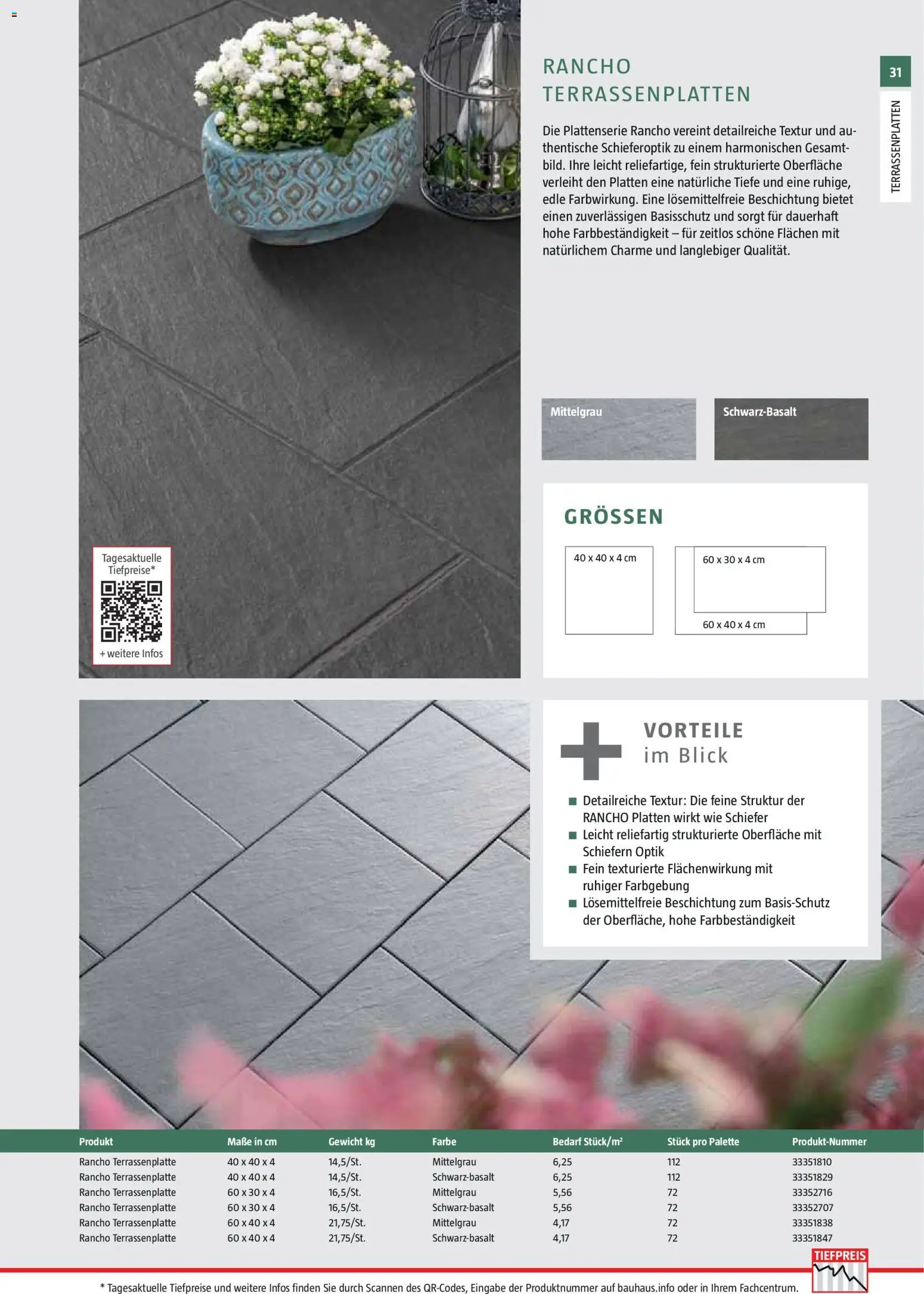 Bauhaus Gartenbaumaterialien gültig ab 01.04.2026 | Seite: 31 | Produkte: Gewicht