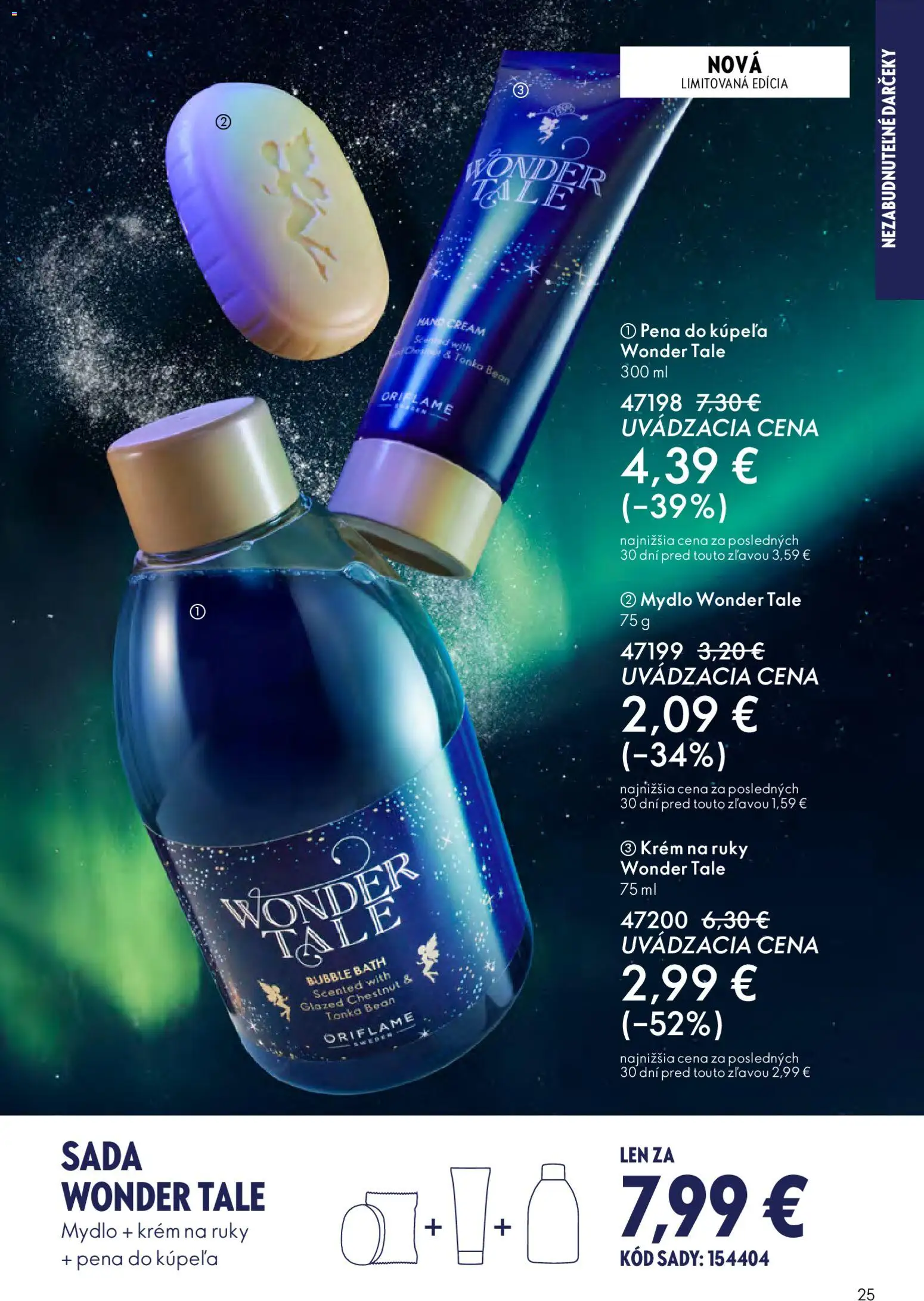 Nové Oriflame akcie – leták je platný od 03.12.2025 | Strana: 25 | Produkty: Krém na ruky, Mydlo, Pena do kúpeľa, Krém