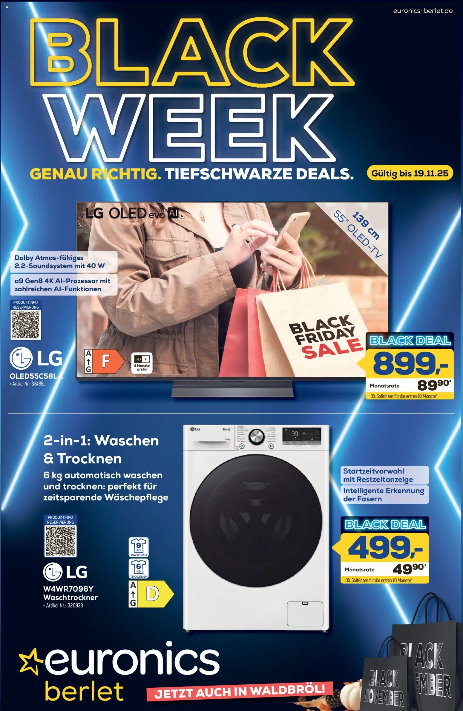 Euronics - Black Friday – gültig ab 13.11.2025 | Seite: 1 | Produkte: LG, Waschtrockner