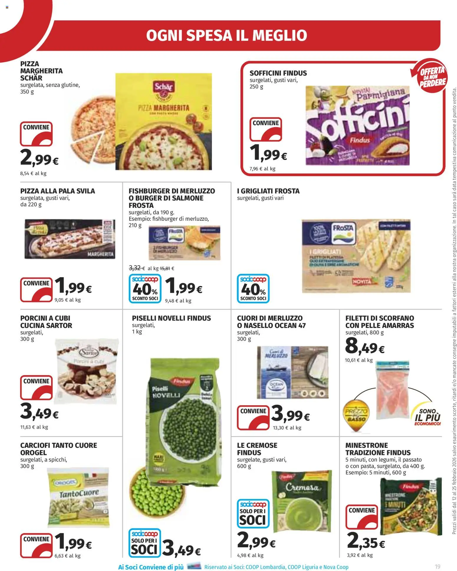 Volantino Ipercoop del 12.02.2026 | Pagina: 19 | Prodotti: Pizza, Carciofi, Data, Piselli