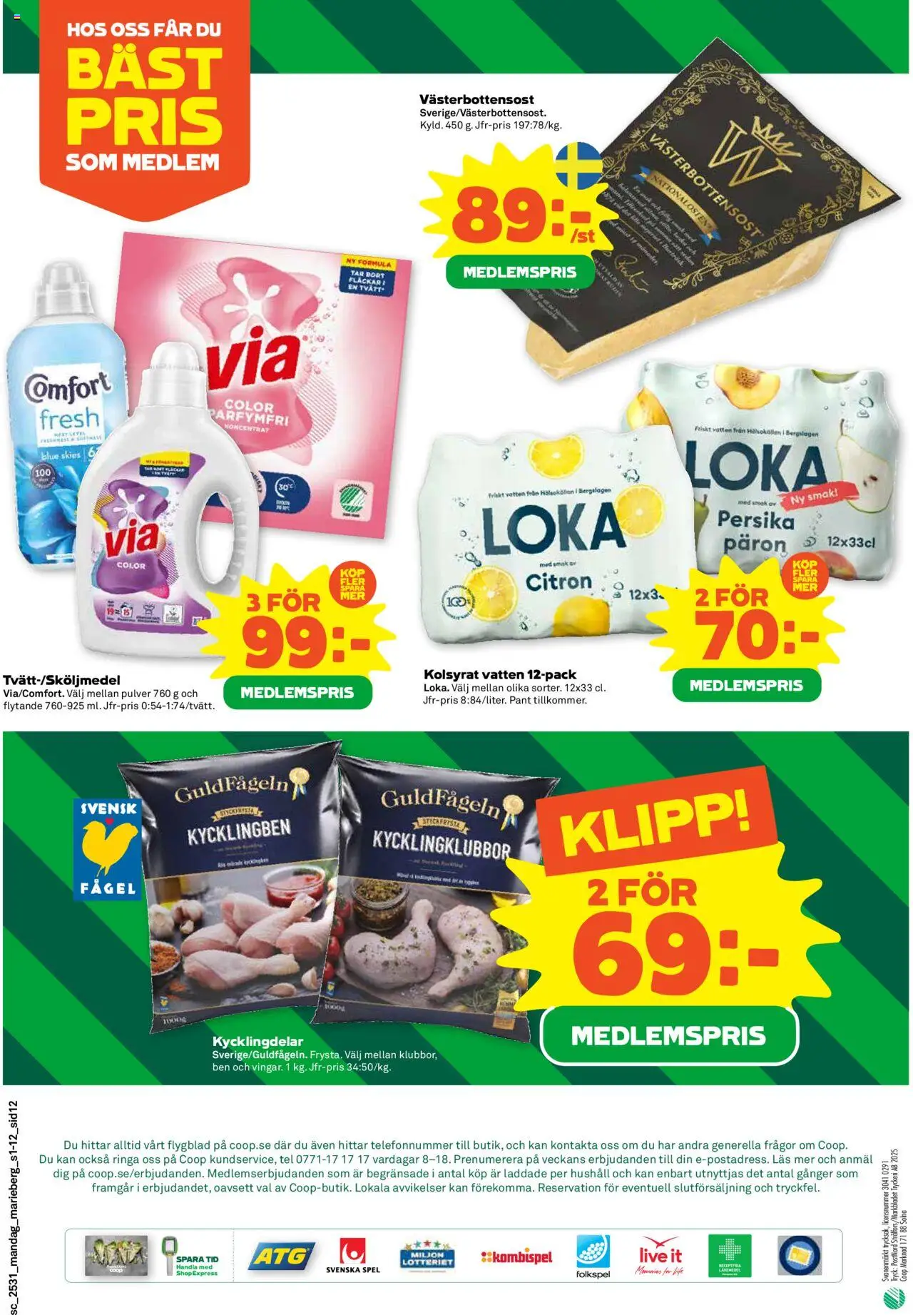 Stora Coop reklamblad aktuell från 28.07.2025 | Sida: 12 | Produkter: Loka, Persika, Citron, Spel