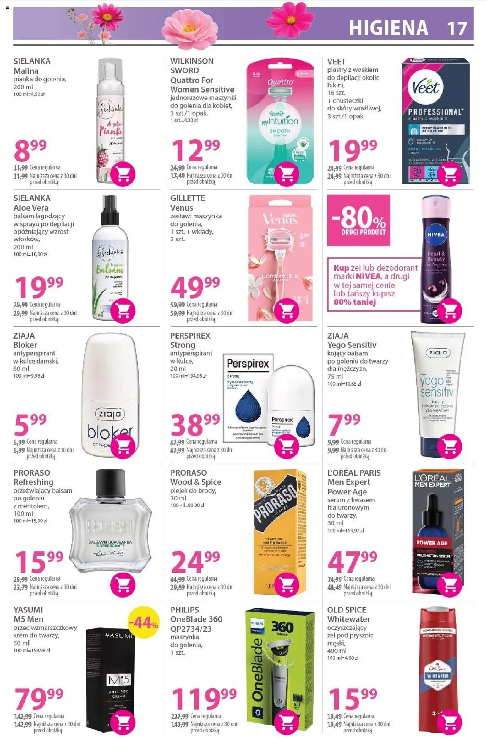 Hebe gazetka od 04.03.2026 | Strona: 17 | Produkty: Gillette, Dezodorant, Antyperspirant, Old spice