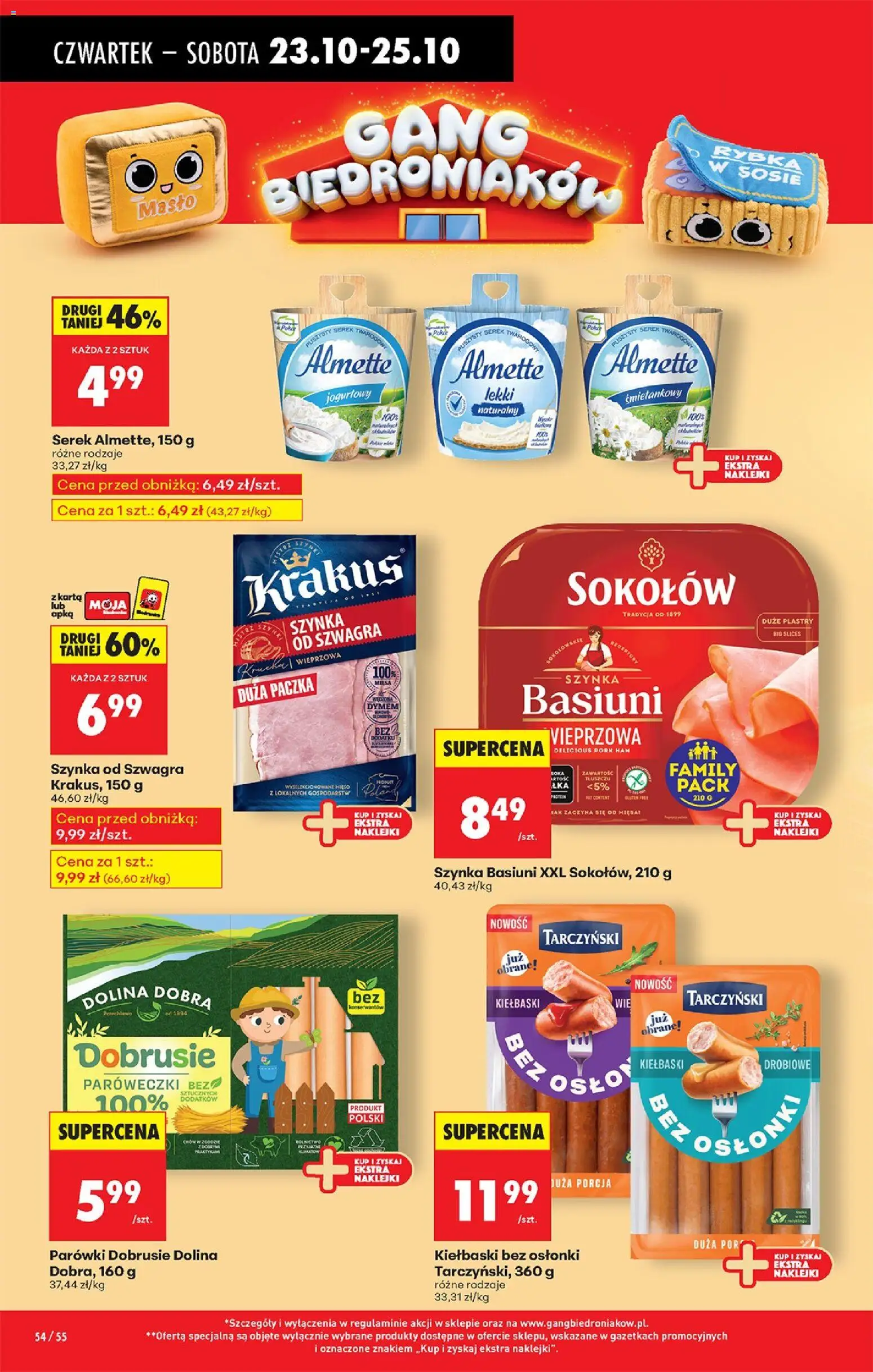 Biedronka gazetka - Oferta w tym tygodniu od 23.10.2025 | Strona: 72 | Produkty: Mak, Serek, Por, Naklejki