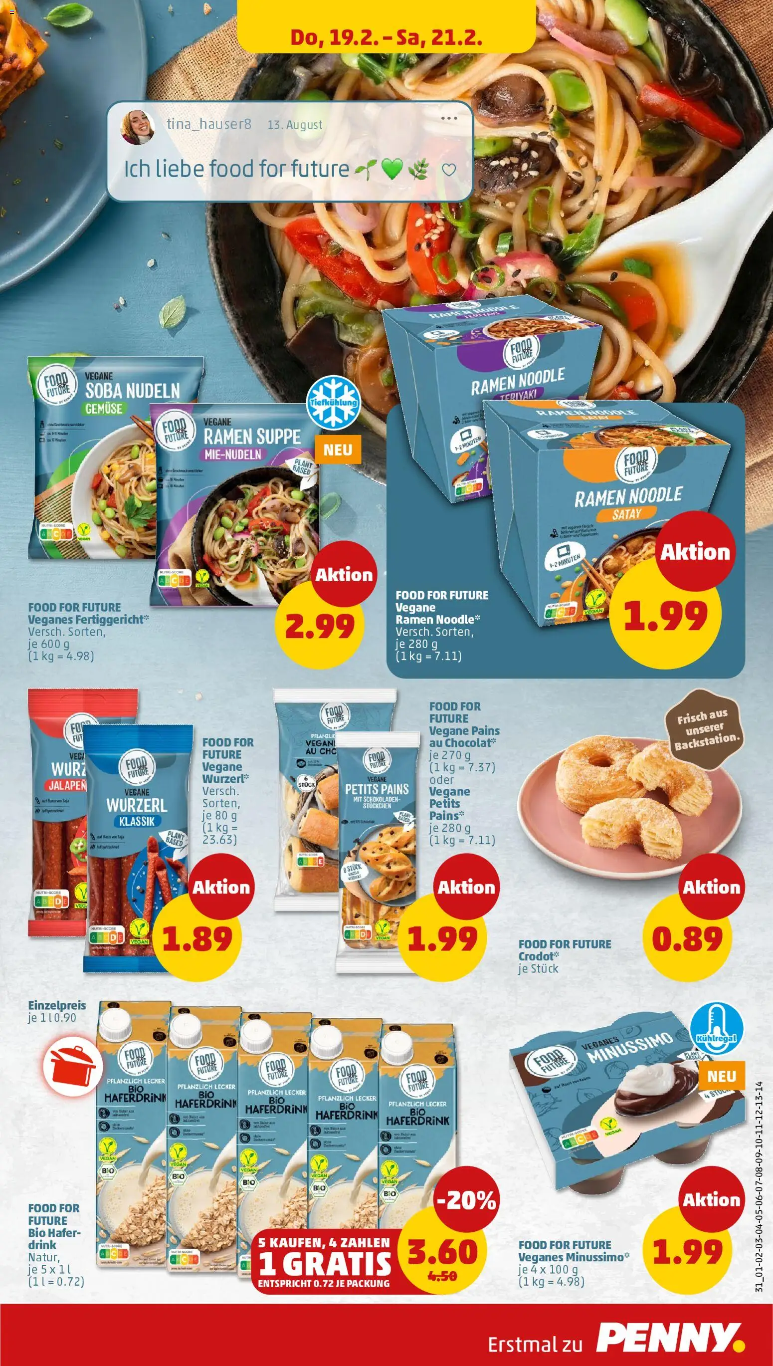 Penny Prospekt 	 – gültig ab 16.02.2026 | Seite: 33 | Produkte: Haferdrink, Gemüse, Nudeln