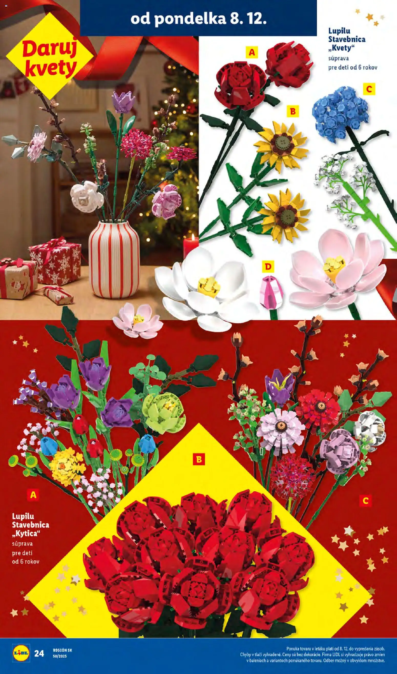 Nové Lidl akcie – leták je platný od 24.11.2025 | Strana: 24 | Produkty: Kvety