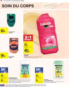 Carrefour - Prévisualisation de Carrefour Toutes en beauté valide à partir de 06.01.2026 | Page: 26 | Produits: Lait d'amande, Fève, Gel douche, Crème