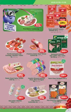 Reál Akciós újság - amely érvényes a következő dátumtól: 29.10.2025 | Oldal: 7 | Termékek: Rákóczi szalámi, Pick, Tarja, Felvágott
