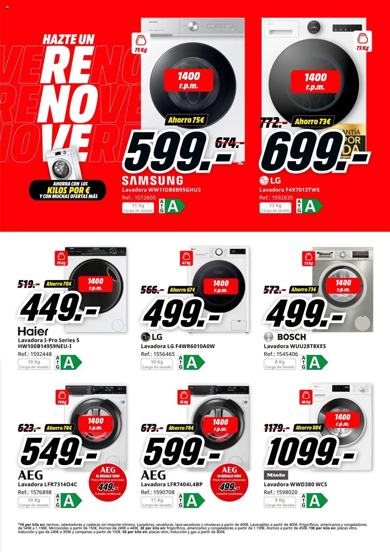 Media Markt folleto │ válido desde el 16.10.2025 | Página: 13 | Productos: Té, Lavadora, Lavavajillas