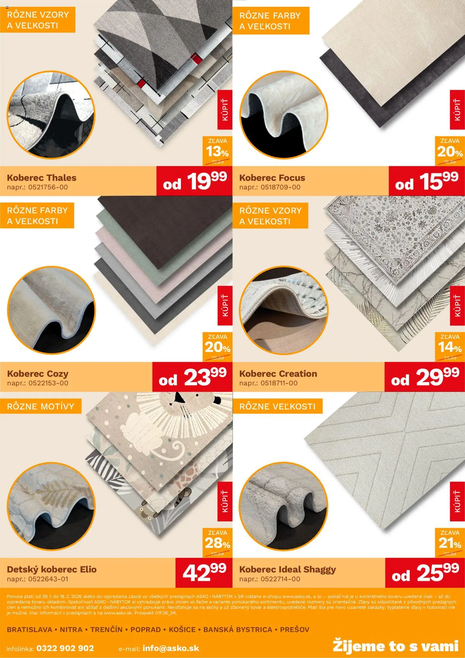 Nové ASKO nábytok akcie – leták je platný od 29.01.2026 | Strana: 5 | Produkty: Nábytok, Detský koberec, Koberec