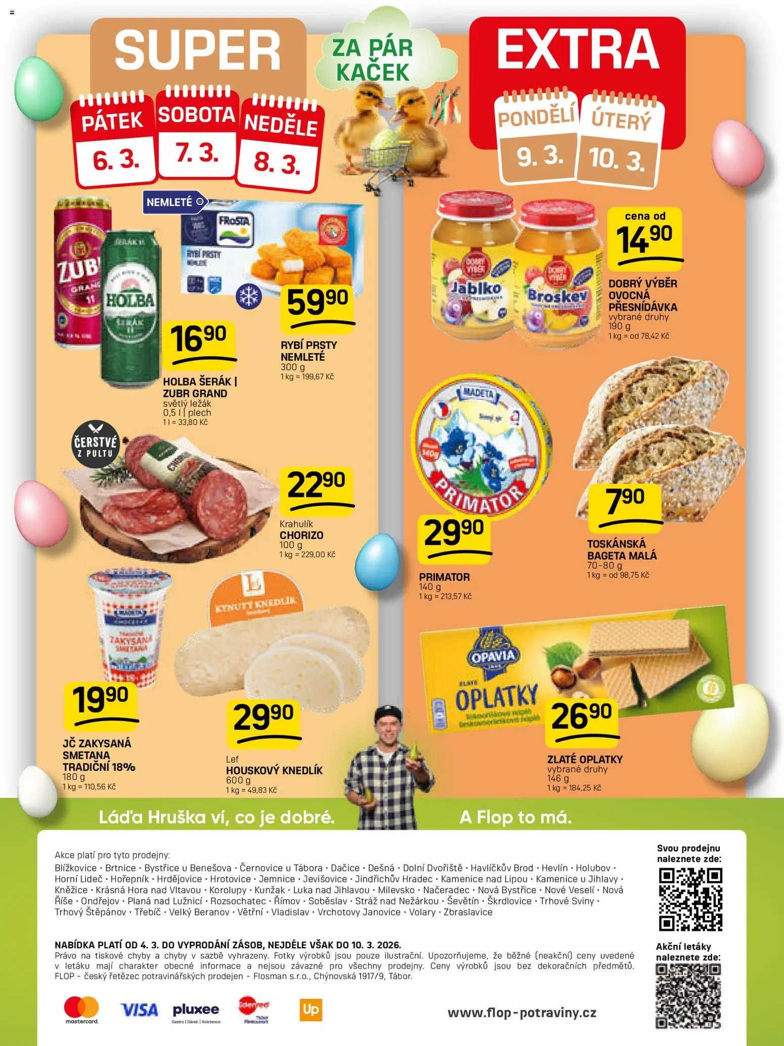 Flop leták od 04.03.2026 | Strana: 12 | Produkty: Zubr, Bageta, Oplatky, Chorizo