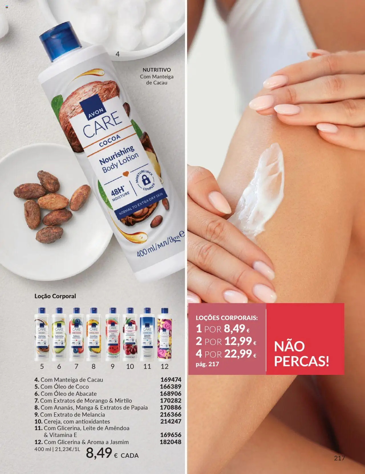 Catálogo Avon Campanha 10 │ válido de 01.10.2025 | Página: 217 | Produtos: Leite, Óleo, Abacate, Melancia