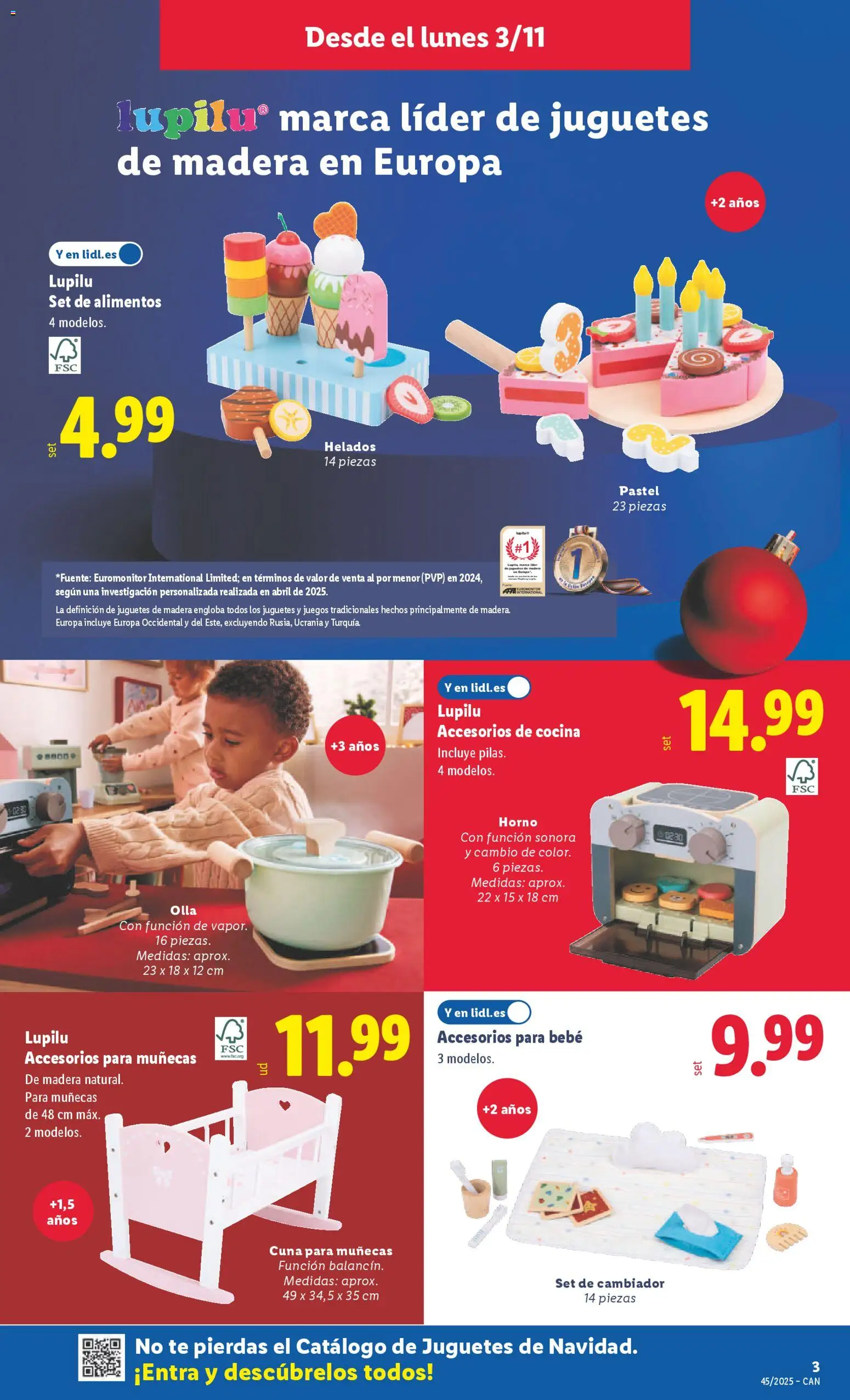 Lidl - Canarias  │ válido desde el 03.11.2025 | Página: 3 | Productos: Juguetes, Horno, Κούβα, Cuna