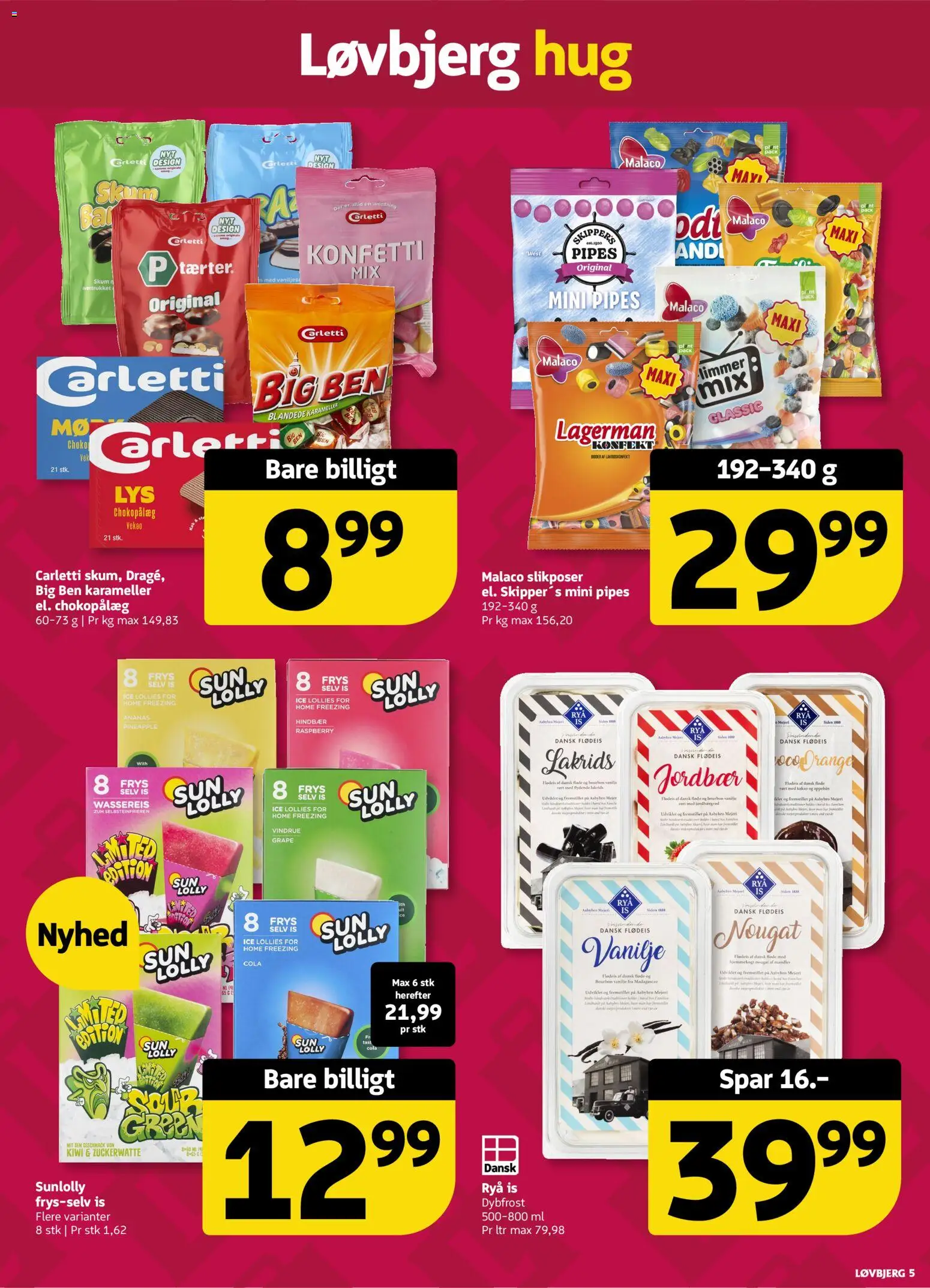 Løvbjerg tilbudsavis – gyldig fra 10.04.2026 | Side: 5 | Produkter: Kiwi, Is, Cola, Jordbærgrød