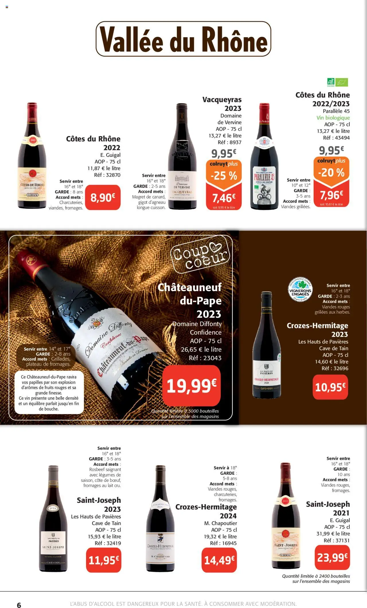  | Page: 6 | Produits: Gigot d'agneau, Plateau, Lait, Vin