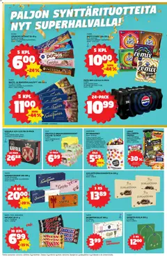 Tokmanni-mainoslehti voimassa 27.10.2025 alkaen | Sivu: 22 | Tuotteet: Irtomakeiset, Maito, Pepsi