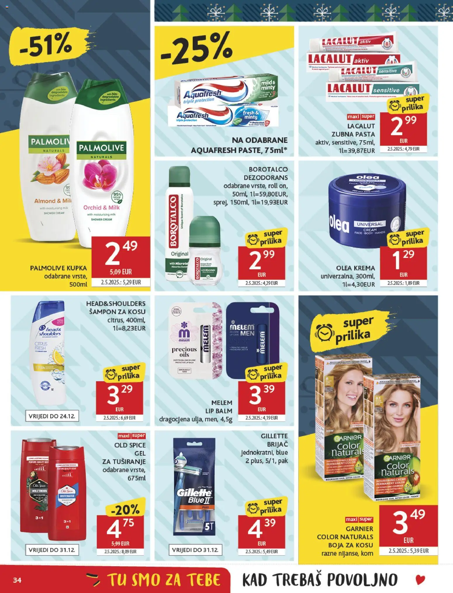 Konzum HR akciós ujság - amely érvényes a következő dátumtól: 10.12.2025 | Oldal: 34 | Termékek: Old spice, Sampon