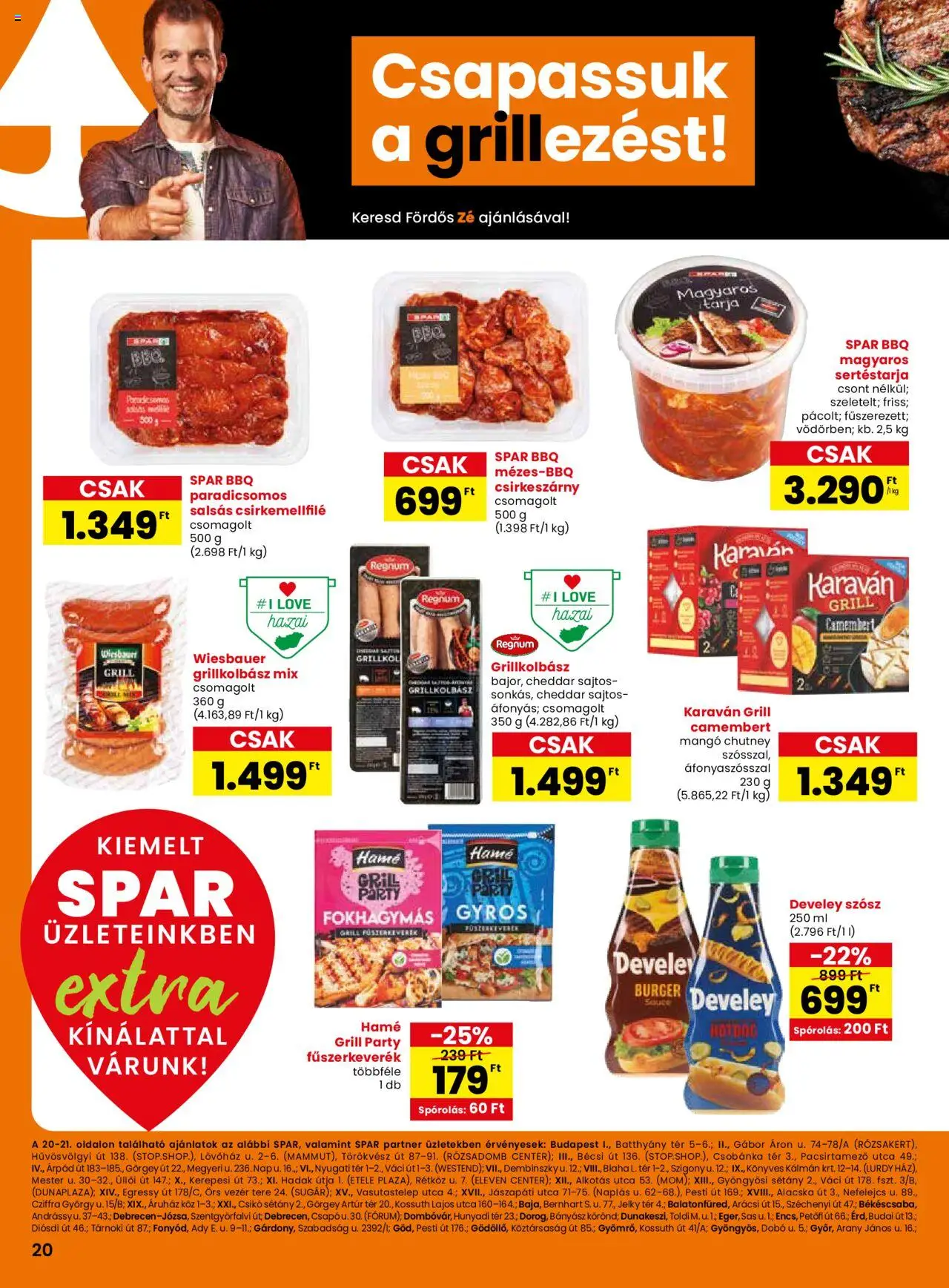 Interspar akciós ujság - amely érvényes a következő dátumtól: 14.08.2025 | Oldal: 1 | Termékek: Grillkolbász, Camembert, Szósz, Mangó