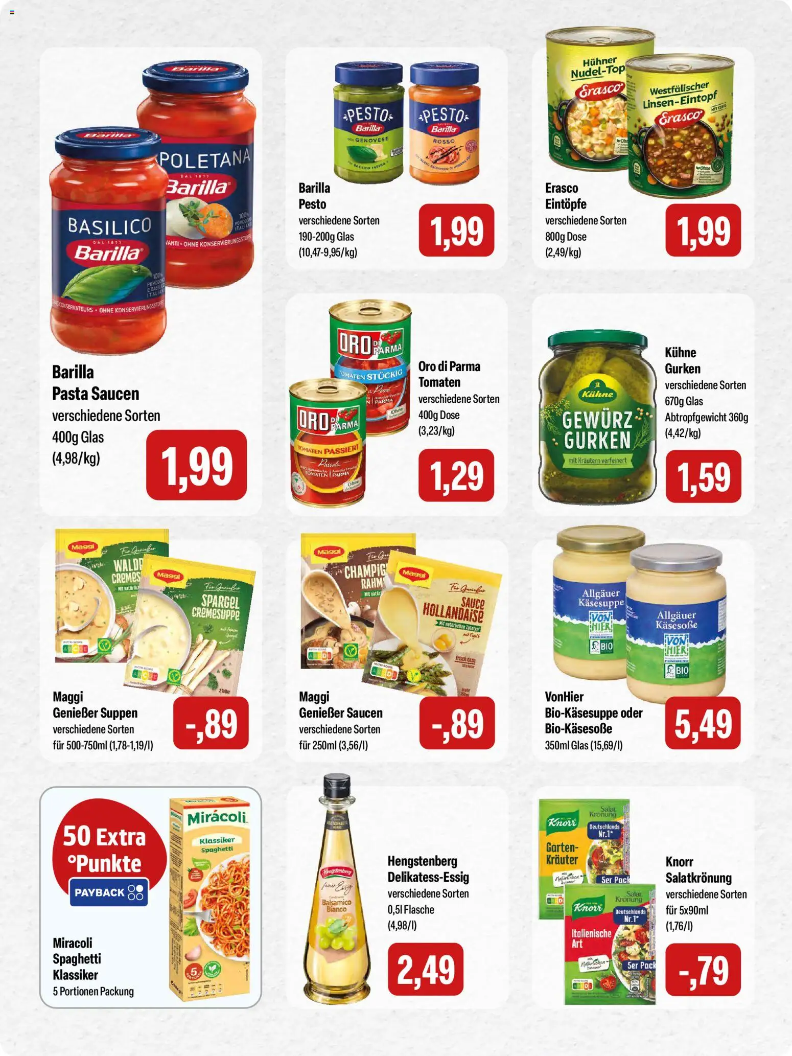 Feneberg Angebote – gültig ab 23.04.2026 | Seite: 12 | Produkte: Maggi, Barilla, Spargel, Salat