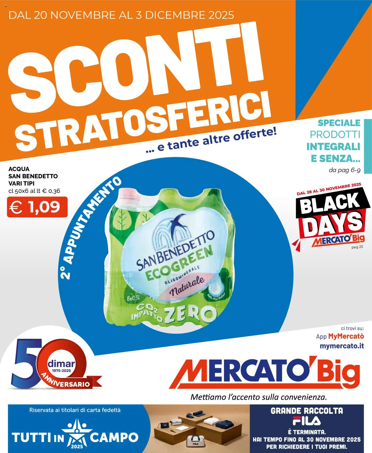 Volantino Mercatò del 20.11.2025 | Pagina: 1 | Prodotti: Acqua