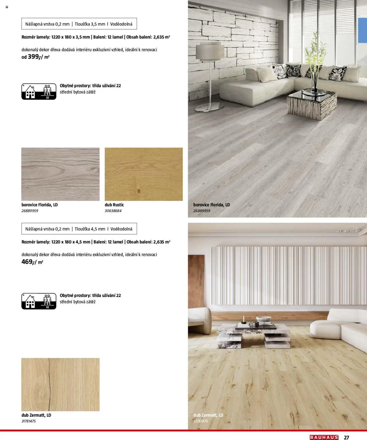 Bauhaus katalog Podlahové krytiny od 01.08.2025 | Strana: 27
