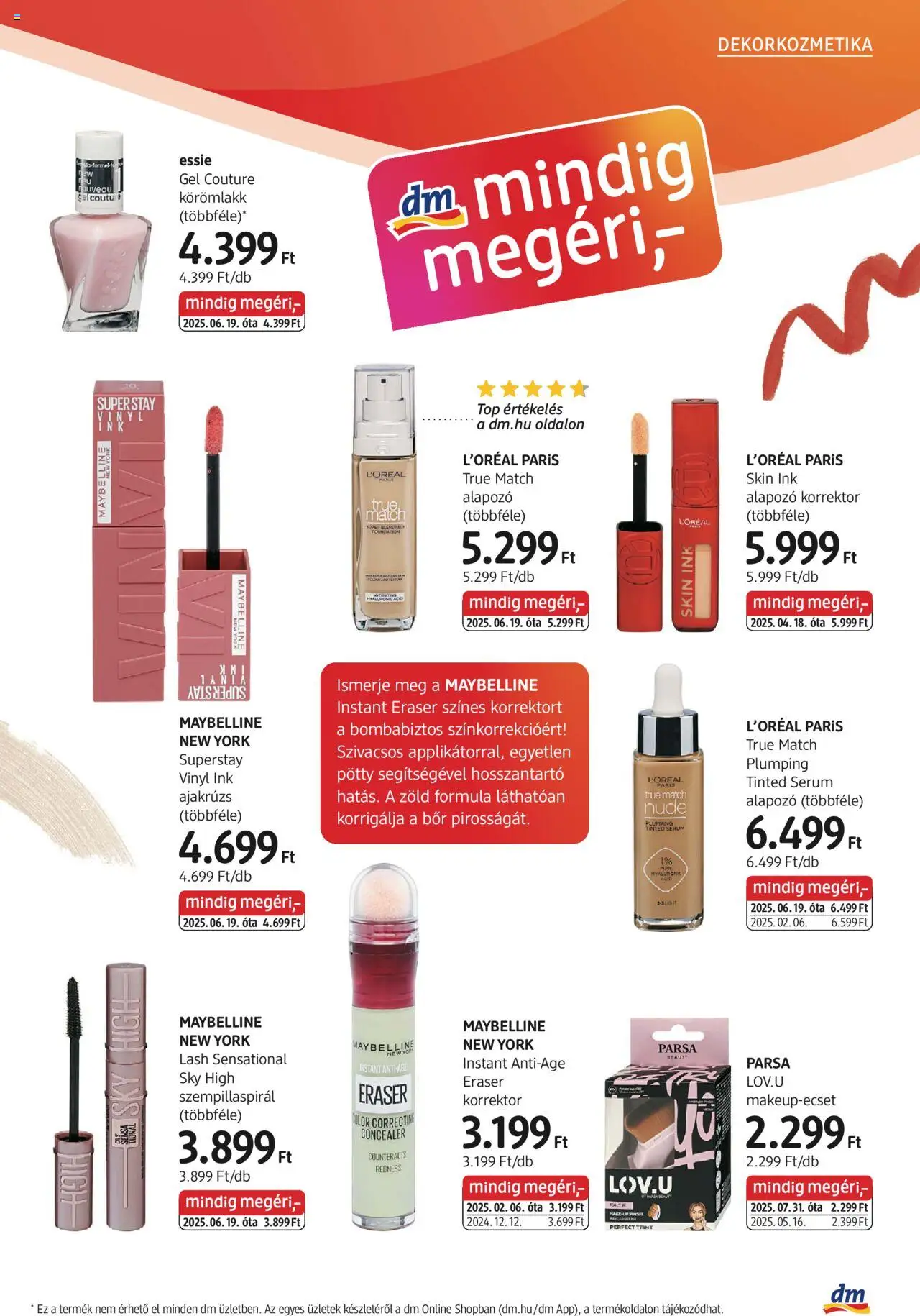 DM Drogerie Markt akciós ujság - amely érvényes a következő dátumtól: 02.10.2025 | Oldal: 5 | Termékek: Korrektor, Alapozó, Körömlakk, Bor