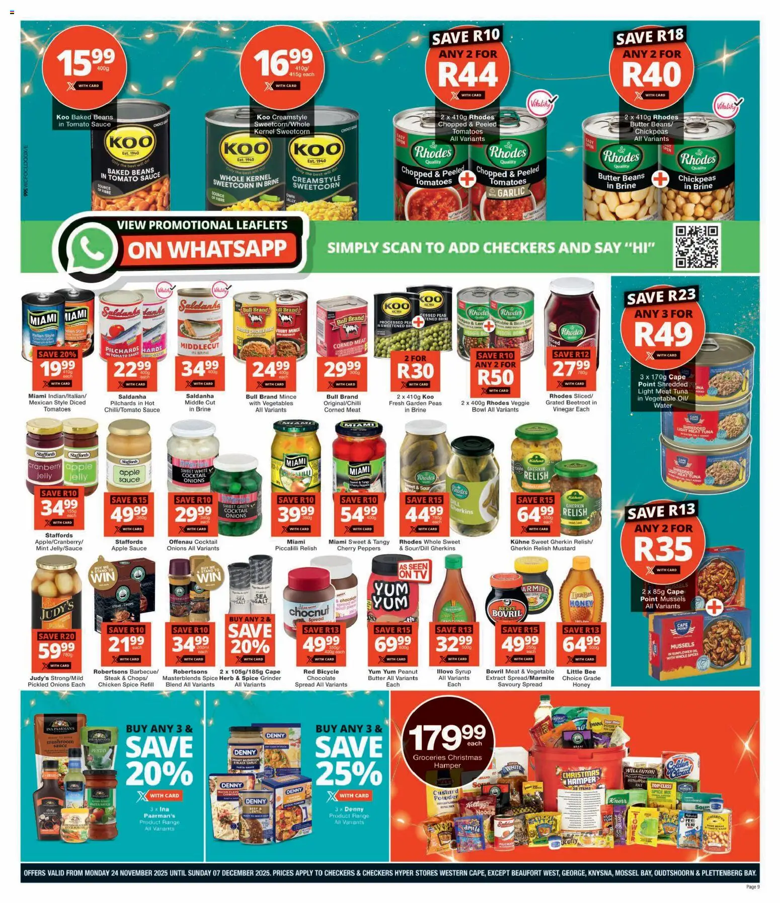 New Checkers catalogue – valid from 24.11.2025 | Page: 9 | Products: Chicken, Rice, Onions, Sauce