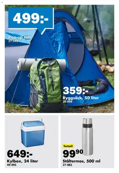 Biltema reklamblad aktuell från 01.08.2025 | Sida: 9 | Produkter: Tält