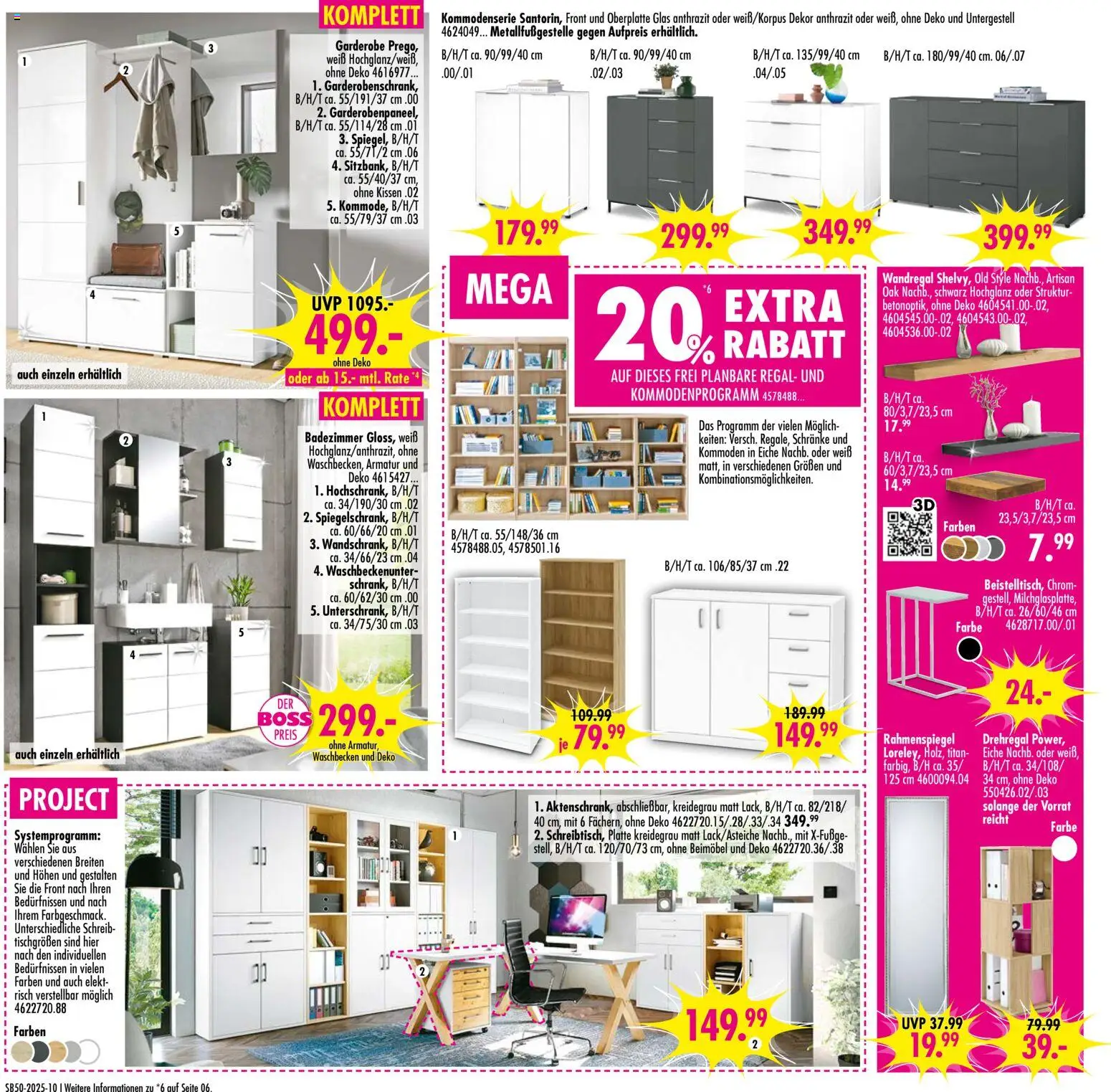 SB Möbel Boss Prospekt 	 – gültig ab 06.12.2025 | Seite: 10 | Produkte: Wandregal, Kissen, Regal, Waschbecken