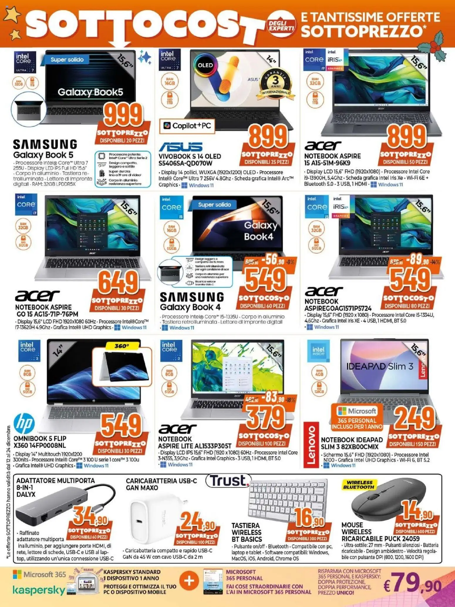 Volantino Expert del 12.12.2025 | Pagina: 10 | Prodotti: Mobile, Laptop, Cavo, Alluminio