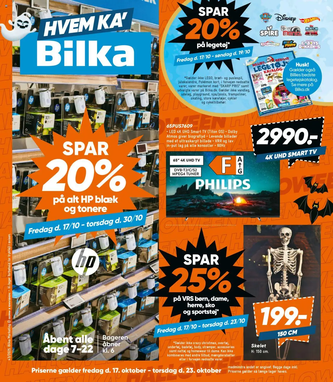 Bilka tilbudsavis – gyldig fra 17.10.2025 | Side: 1 | Produkter: Smart TV, TV, Sko