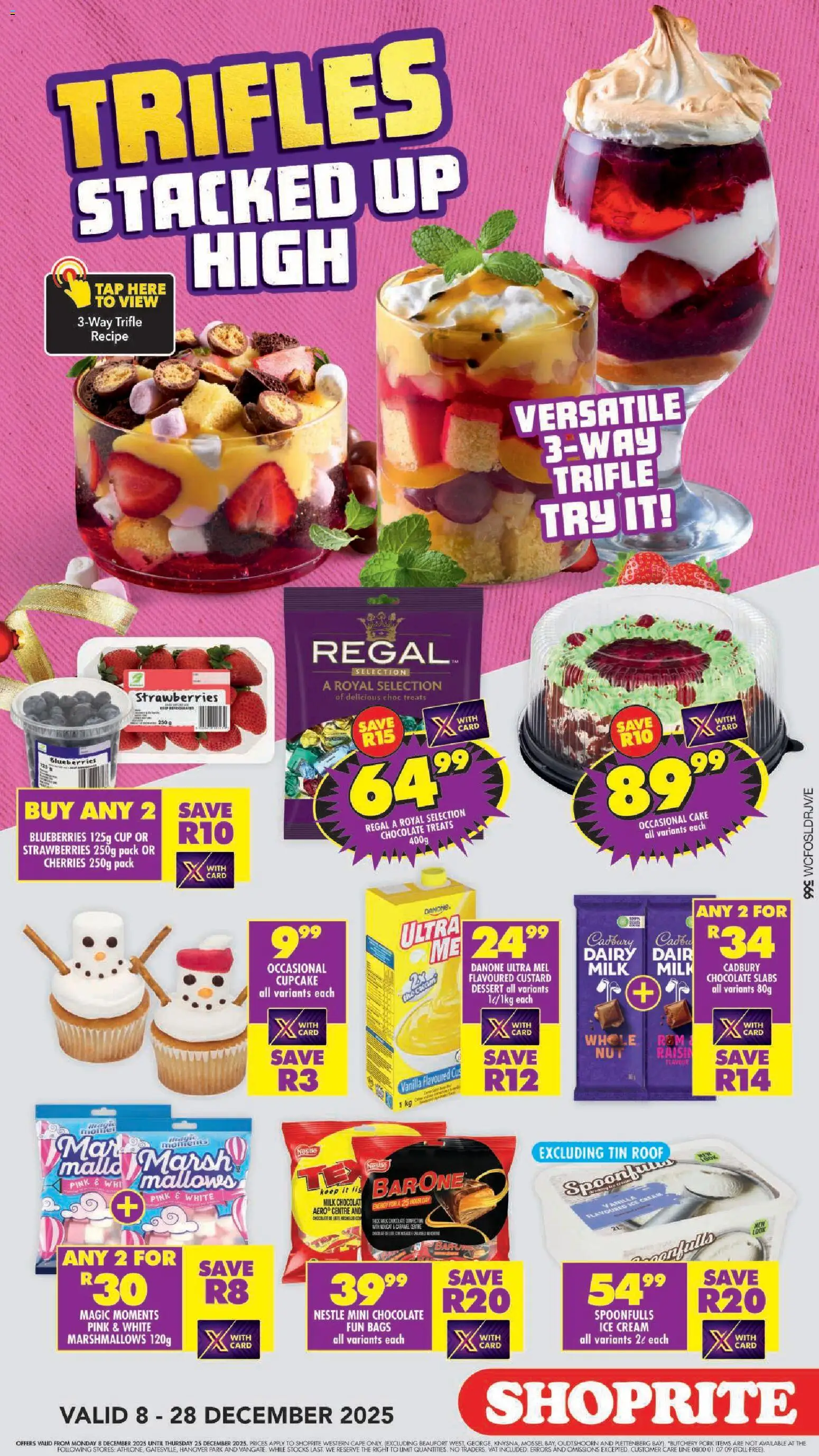 New Shoprite catalogue – valid from 08.12.2025 | Page: 6 | Products: Blueberries, Milk, Chocolate, Cream