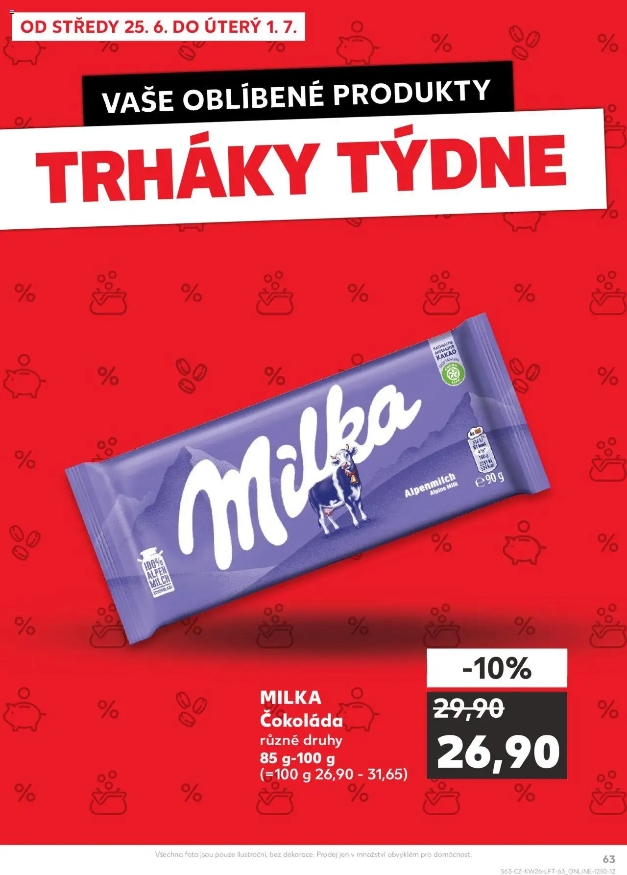 Kaufland leták od 25.06.2025 | Strana: 63 | Produkty: Čokoláda milka, Čokoláda, Milka, Kakao