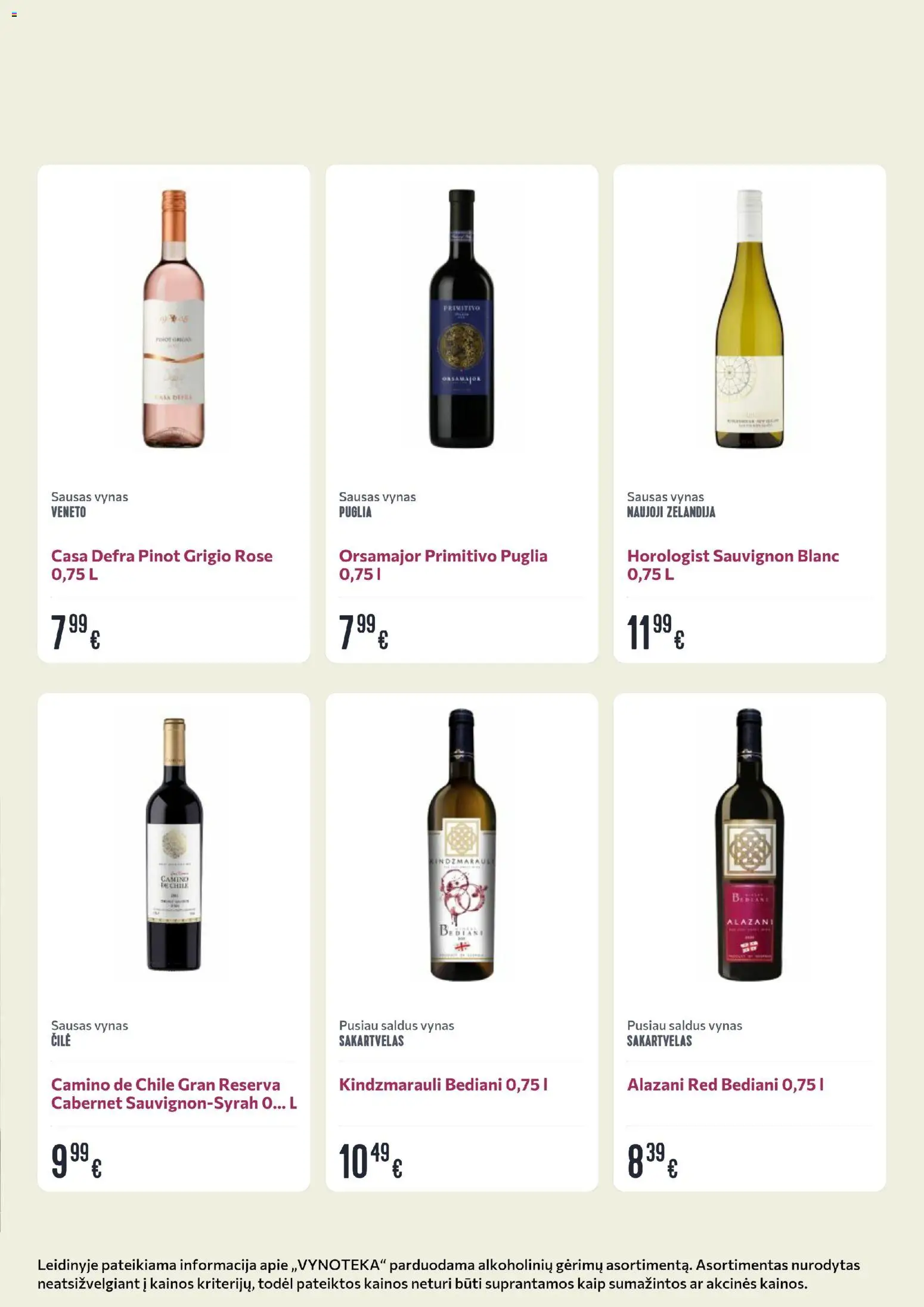 VYNOTEKA akcijos nuo 20.04.2026 | Puslapis: 19 | Prekių: Vynas