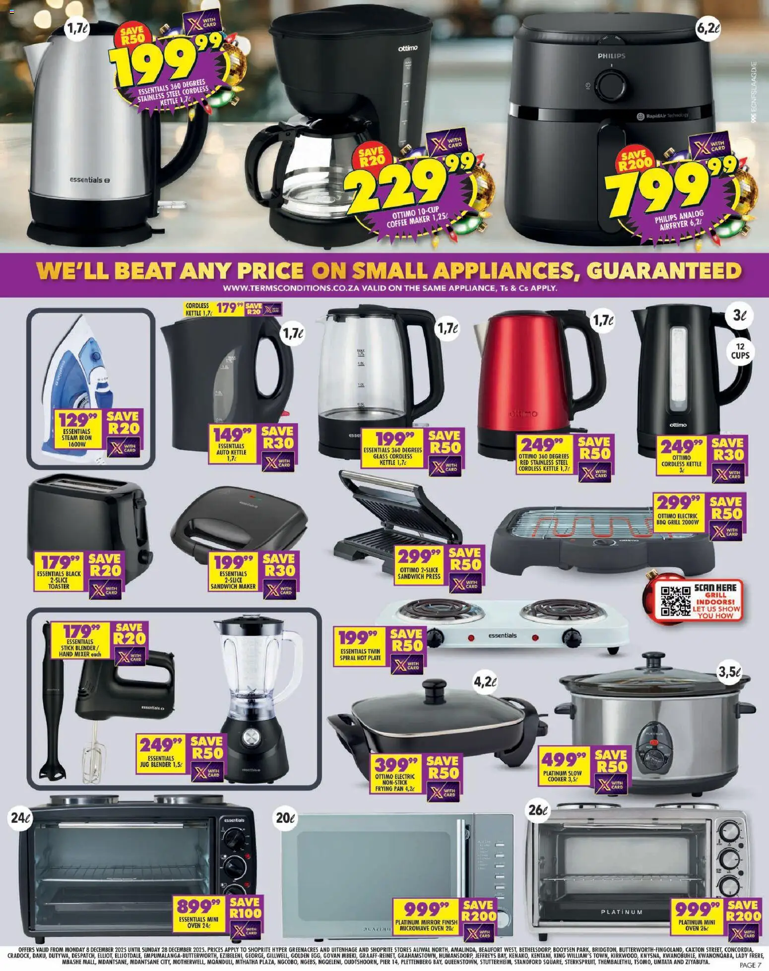 New Shoprite catalogue – valid from 08.12.2025 | Page: 7 | Products: Plate, Press, Blender, Hot plate