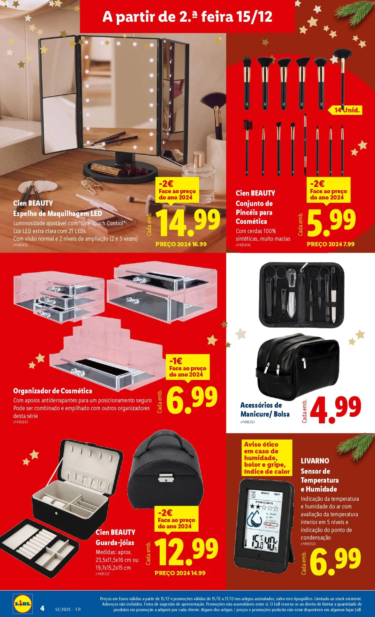 Lidl Novidades │ válido de 15.12.2025 | Página: 4 | Produtos: Bolsa, Maquilhagem, Espelho, Organizador
