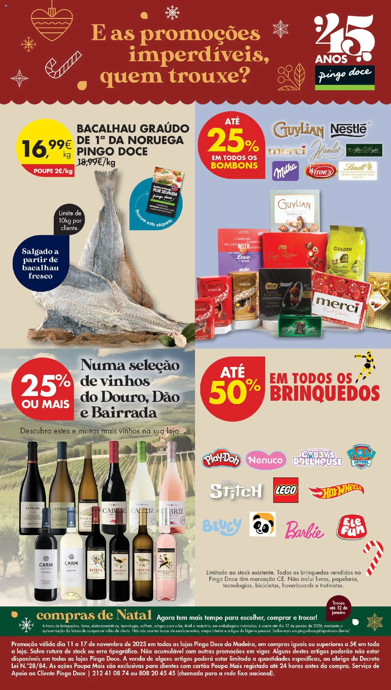 Pingo Doce Poupe Esta Semana Madeira │ válido de 11.11.2025 | Página: 32 | Produtos: Bacalhau, Roupa interior, Nestlé, Chocolate
