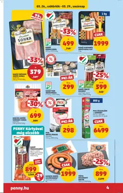 KARÁT Prémium SONKA, szeletelt 100 g, 95% HÚSTARTALOM - amely érvényes a következő dátumtól: 26.03.2026 | Oldal: 6