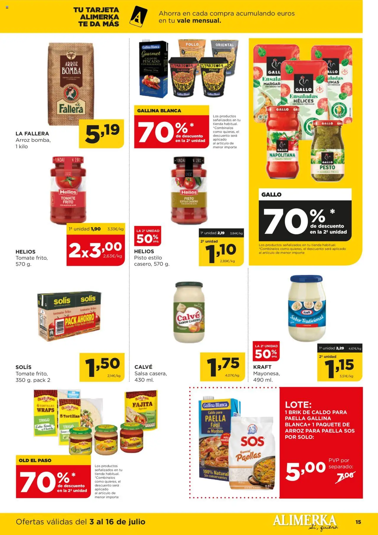 Alimerka folleto Asturias │ válido desde el 03.07.2025 | Página: 16 | Productos: Arroz, Pescado, Pasta, Té
