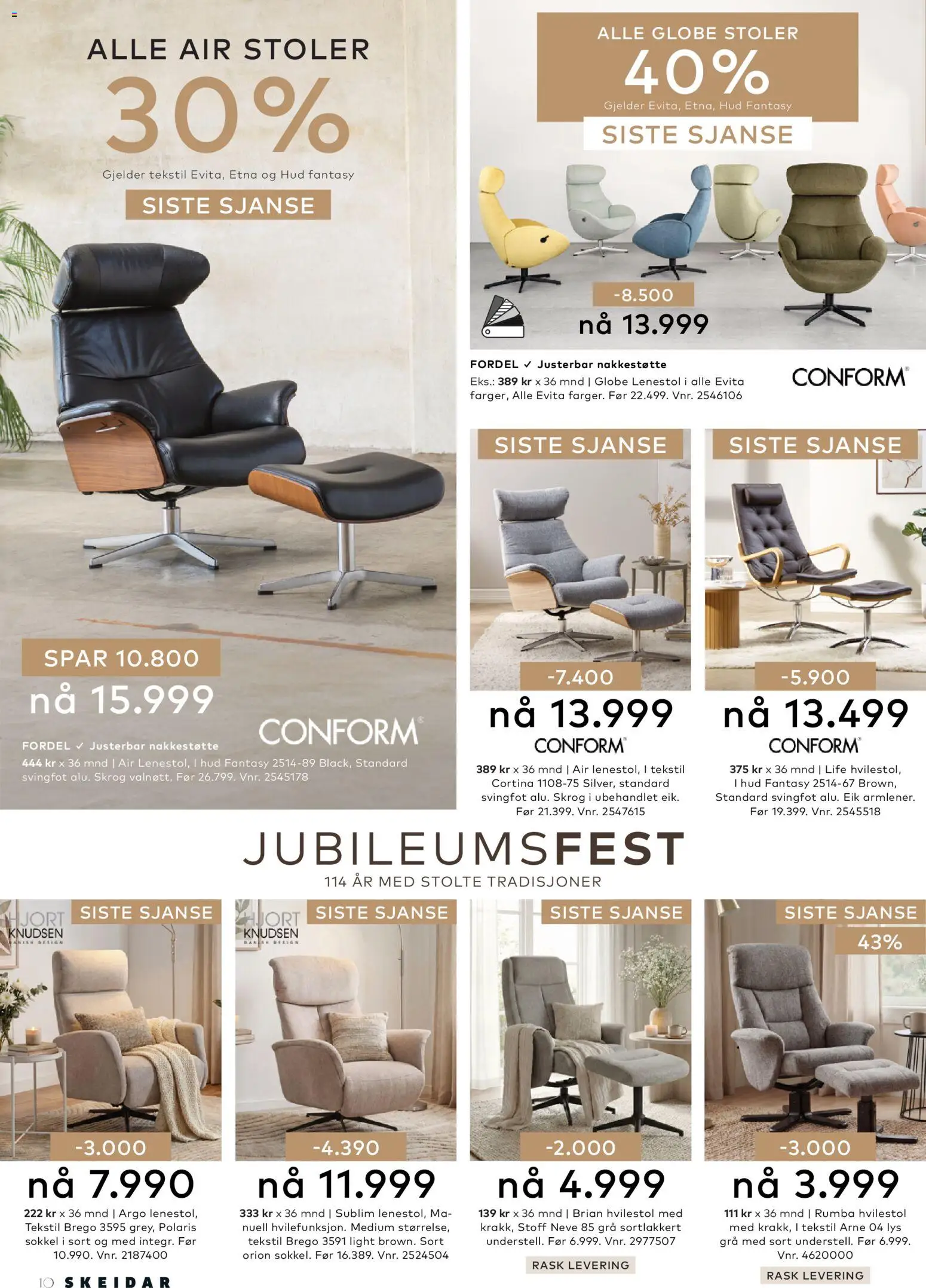 {H1} | Side: 10 | Produkter: Hvilestol, Lys, Lenestol