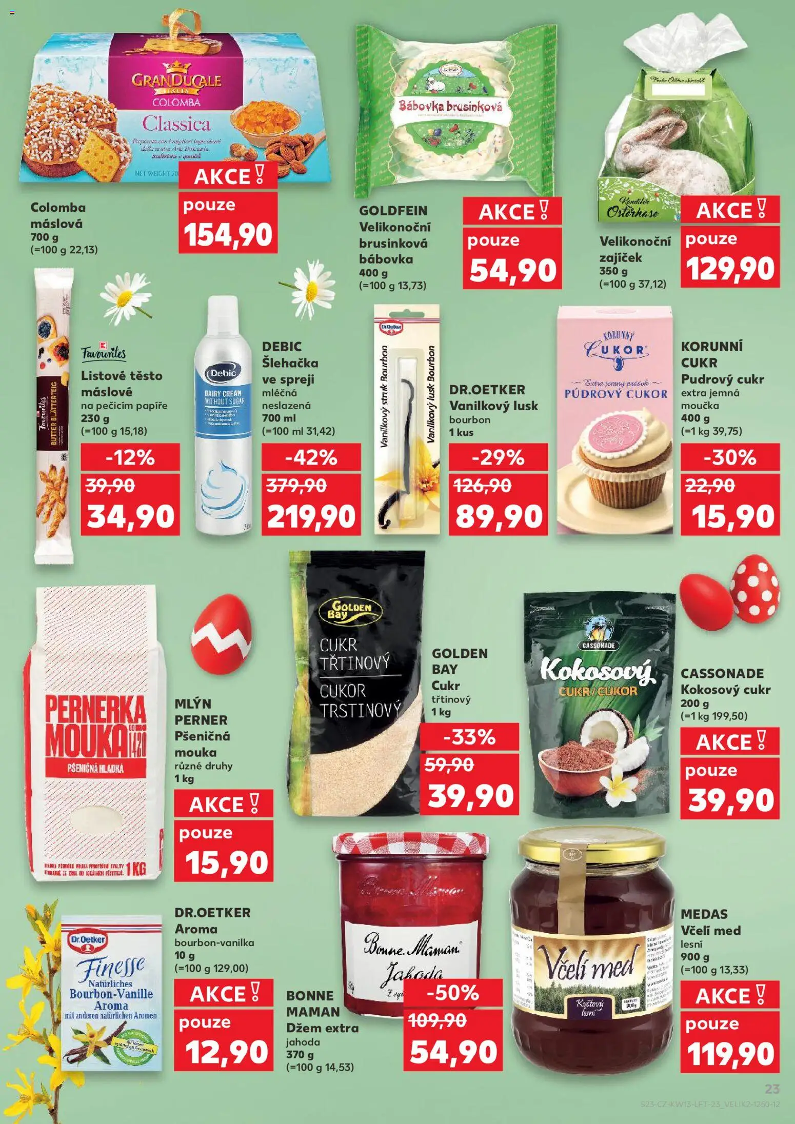 Kaufland - Kaufland leták od 25.03.2026 | Strana: 23 | Produkty: Šlehačka ve spreji, Bonne maman, Cukr, Mouka