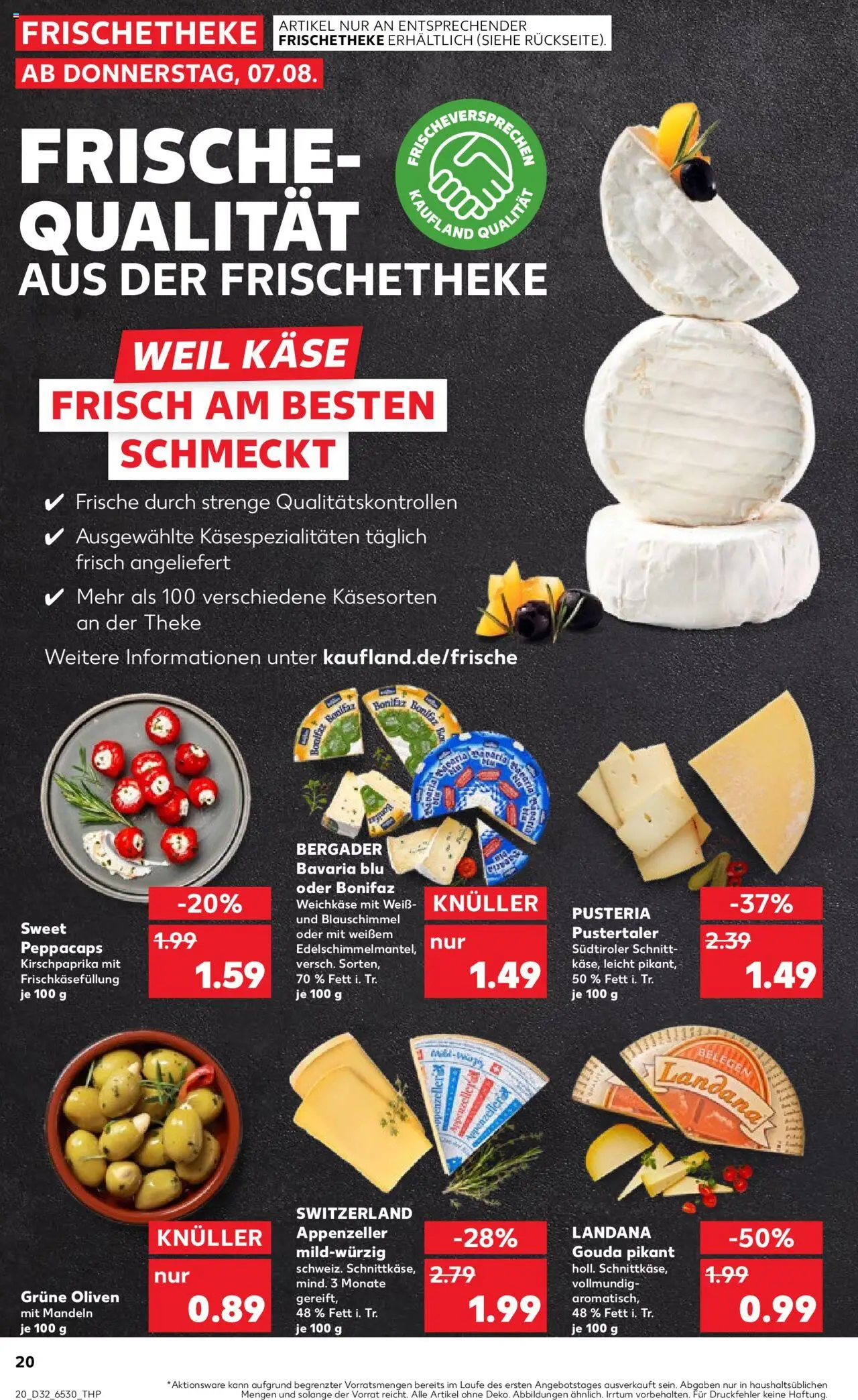 Kaufland prospekt Berlin	 - gültig ab dem 07.08.2025 | Seite: 20 | Produkte: Käse, Theke, Gouda, Mandeln
